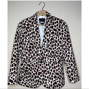 J Crew Bi Stretch Parke Giraffe Print Jacket
